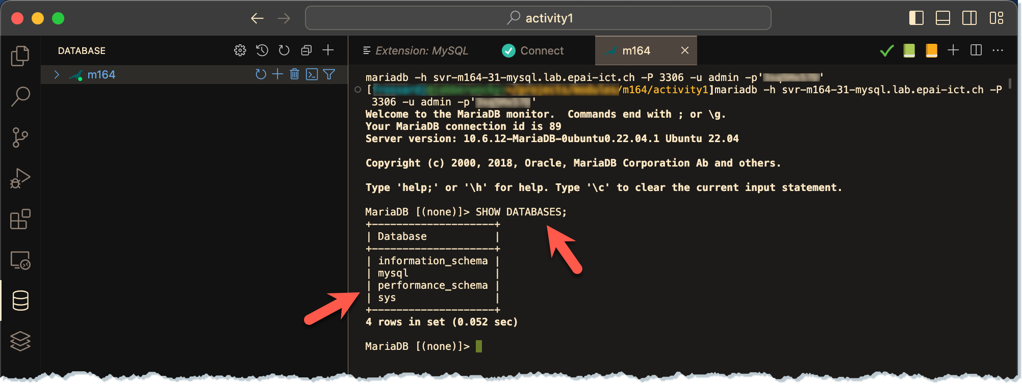 Commande SHOW DATABASES