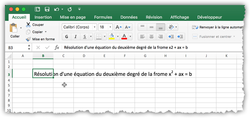 Fig. 4 – Formatage du texte