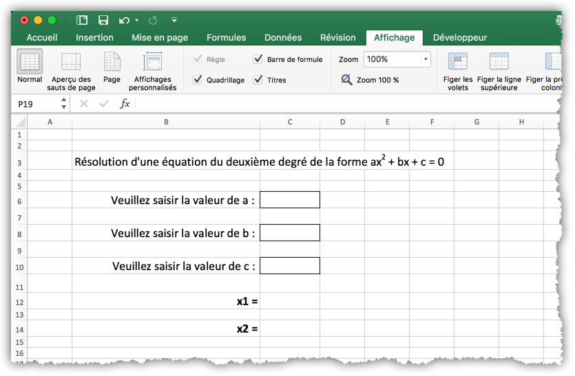 Fig. 13 – Interface utilisateur du programme