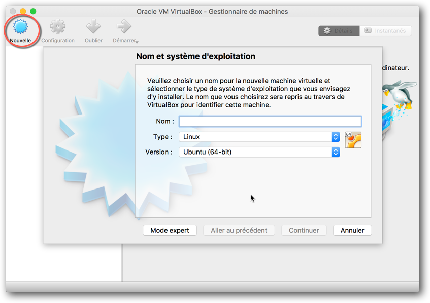 Fig. 1 – Nouvelle machine virtuelle