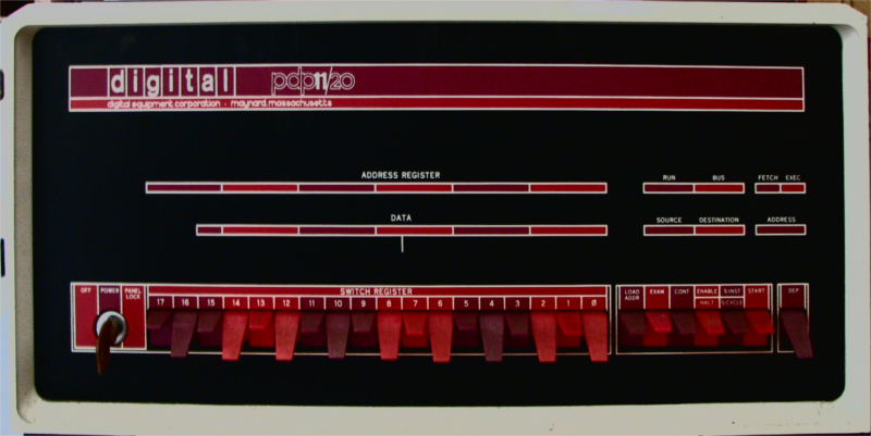 Panneau de contrôle d’un DEC PDP-11